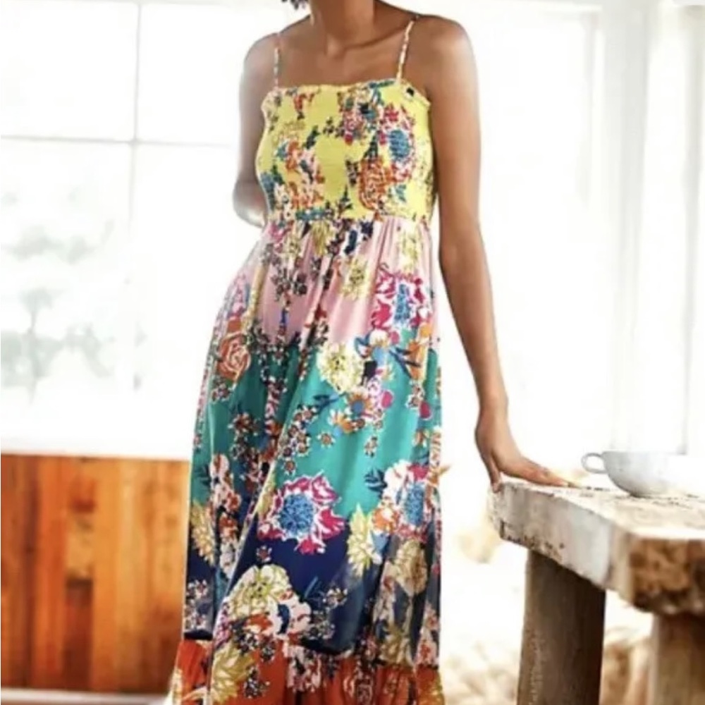 Anthropologie Colorful Maxi Dress